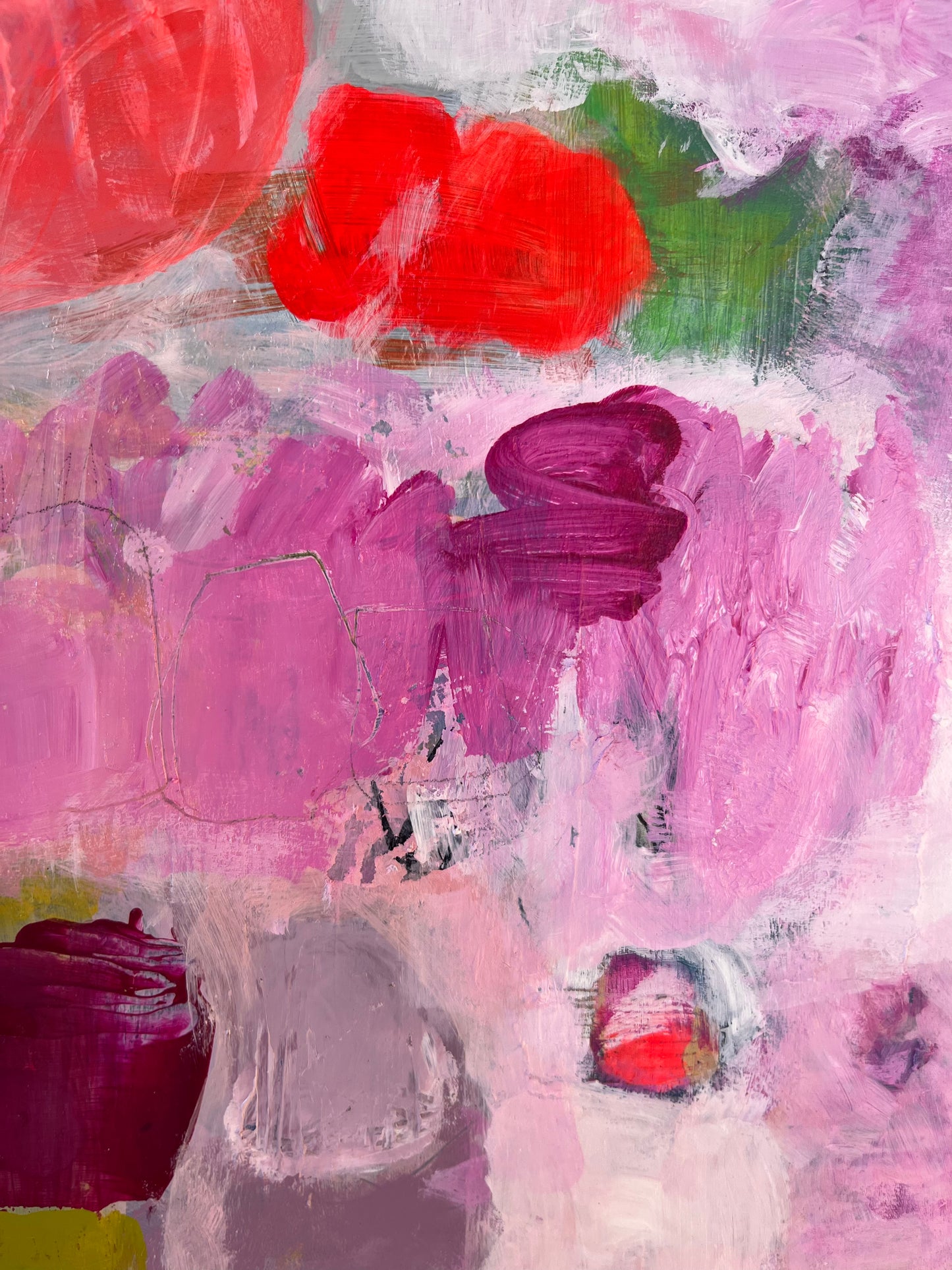 Cherry Blossoms - Original Painting on Wood - 8 x 8 inches - Spring Moments Mini Series
