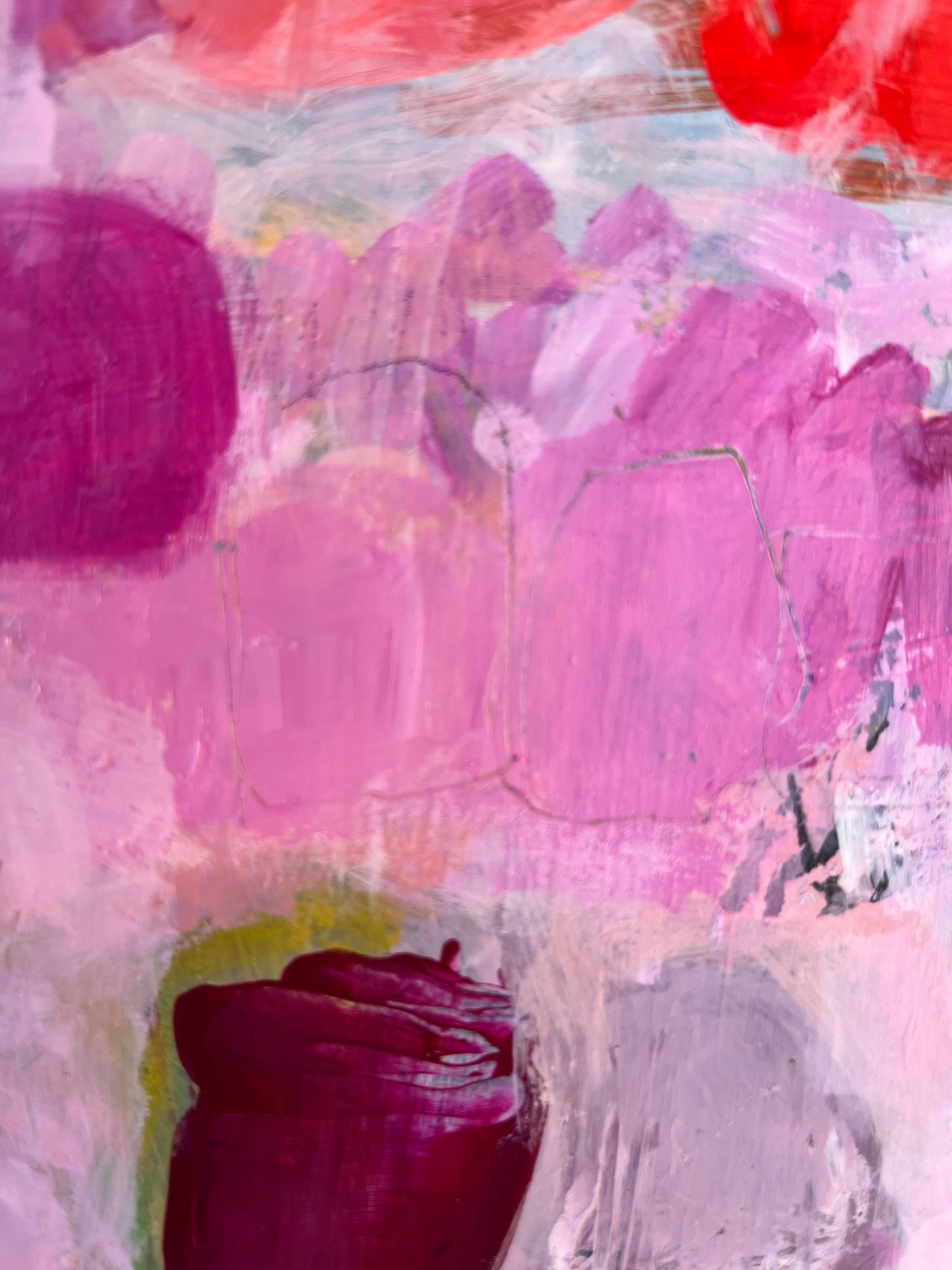 Cherry Blossoms - Original Painting on Wood - 8 x 8 inches - Spring Moments Mini Series