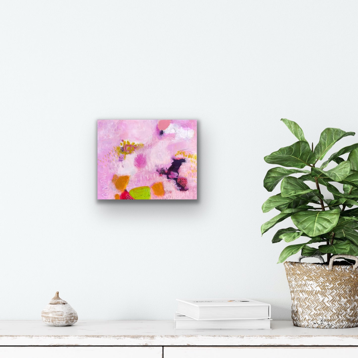 Strawberry Fields - Original Painting on Wood - 8 x 10 inches - Spring Moments Mini Series
