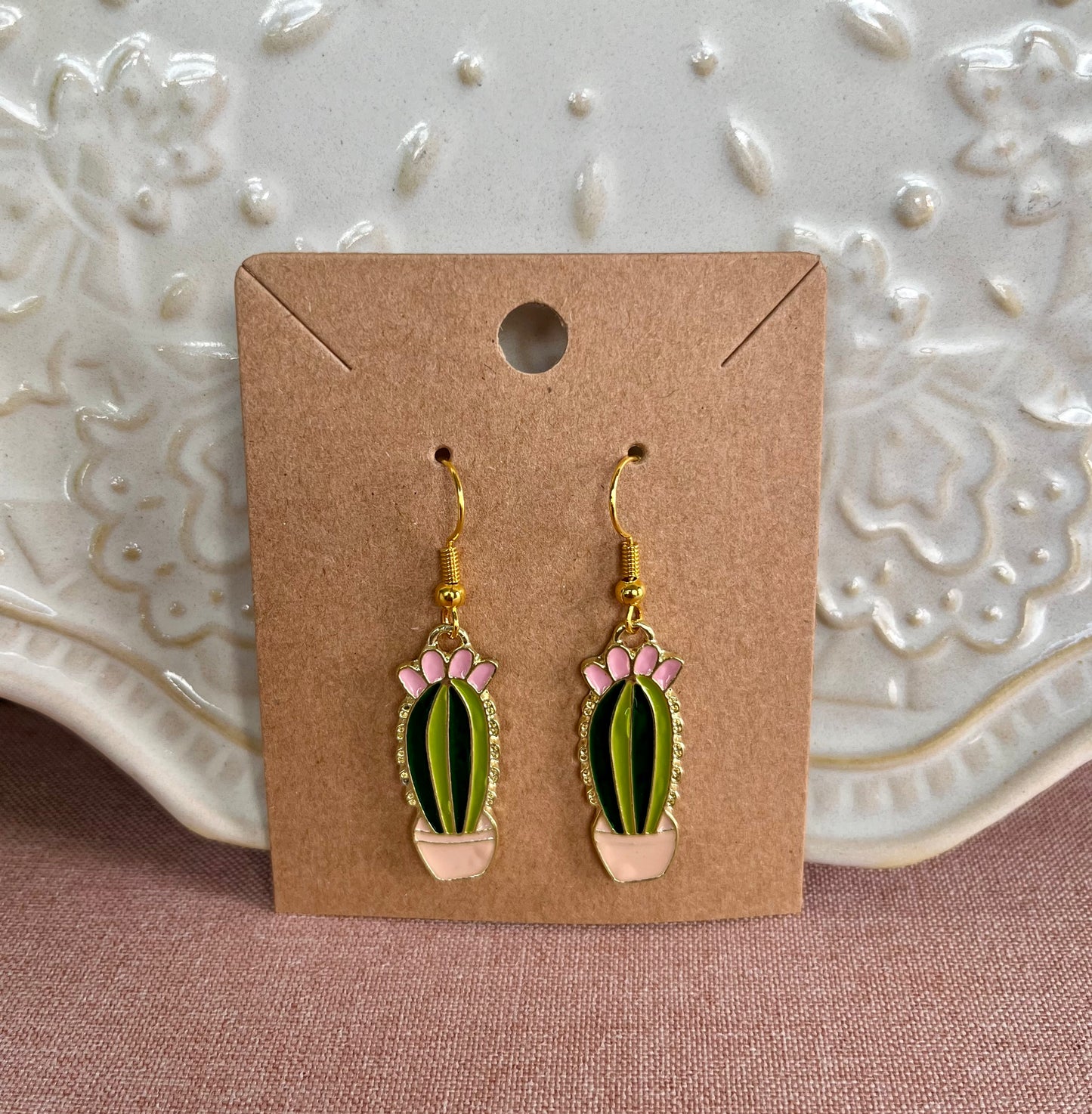 Cactus Charm Earrings - Choose One Style