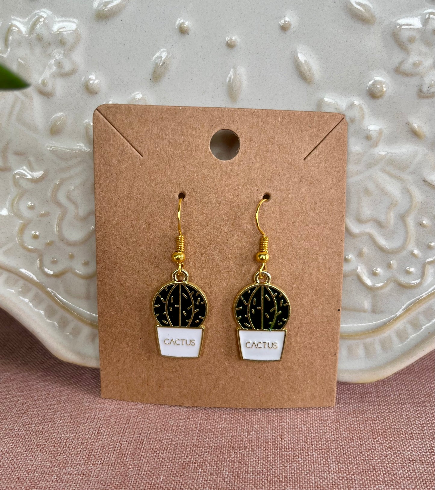 Cactus Charm Earrings - Choose One Style