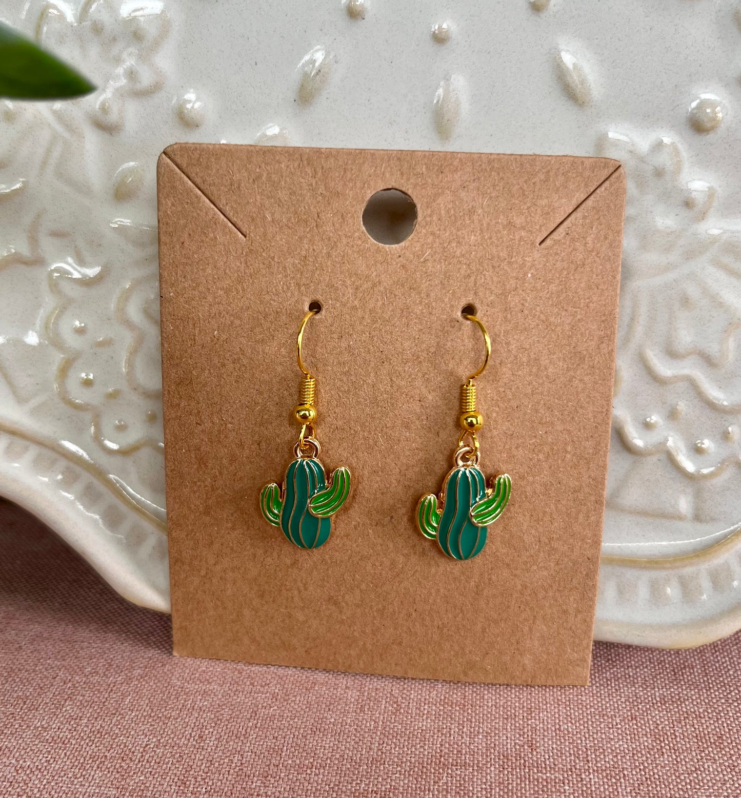 Cactus Charm Earrings - Choose One Style