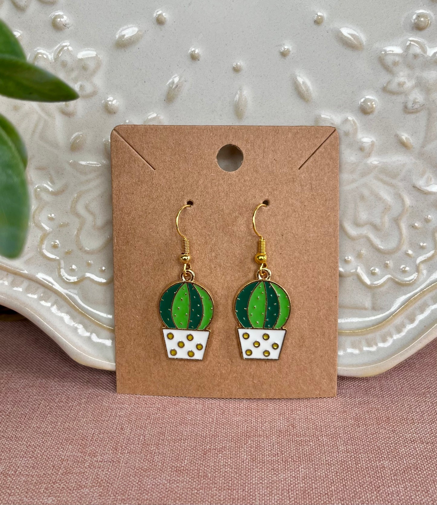 Cactus Charm Earrings - Choose One Style