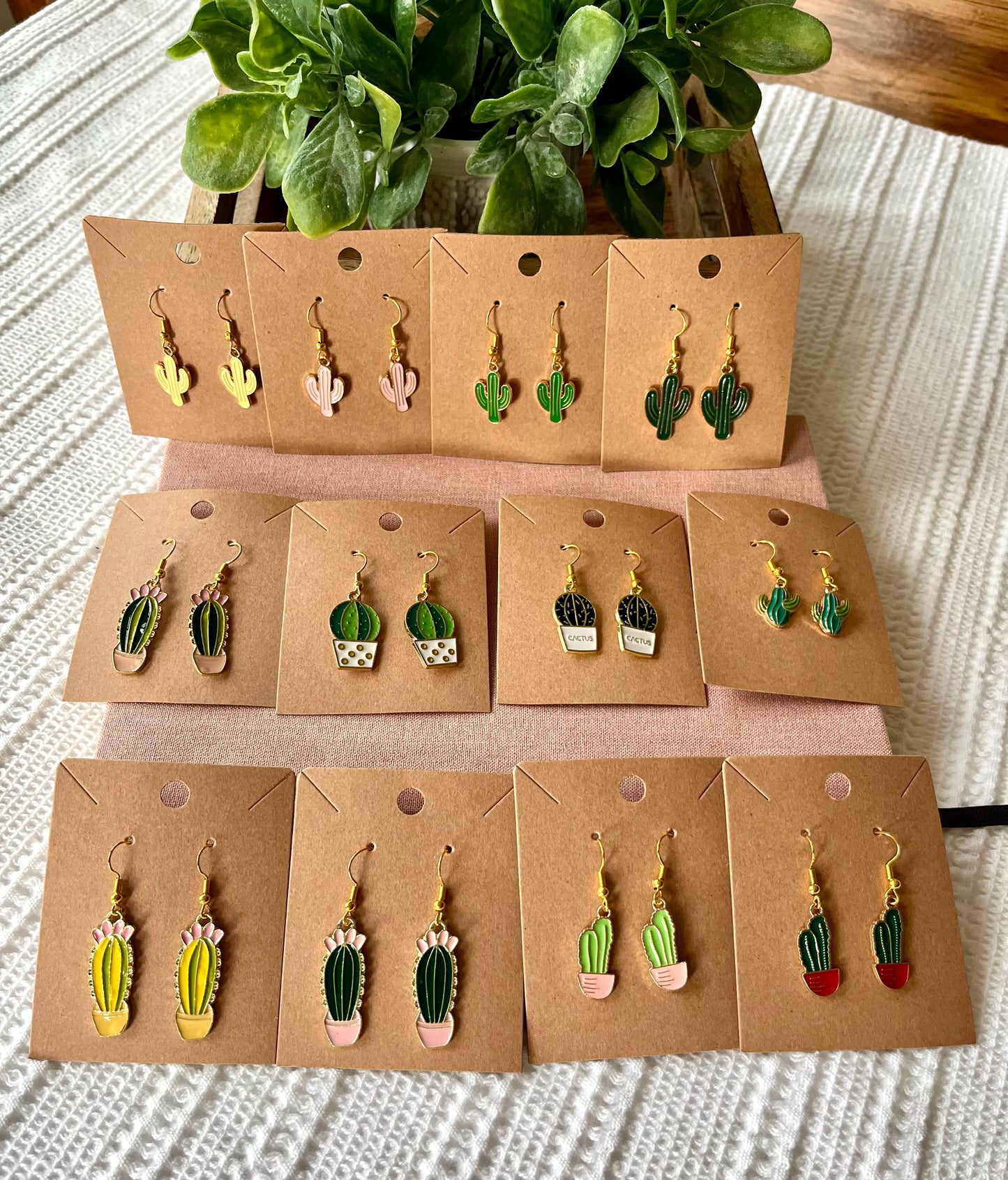 Cactus Charm Earrings - Choose One Style