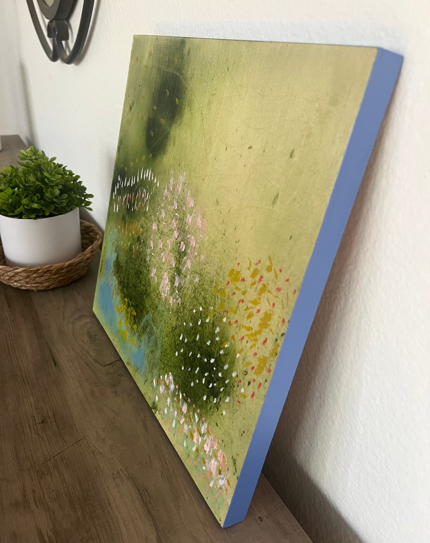 Mornings by the Pond - Original Painting on Wood - 12 x 12 inches