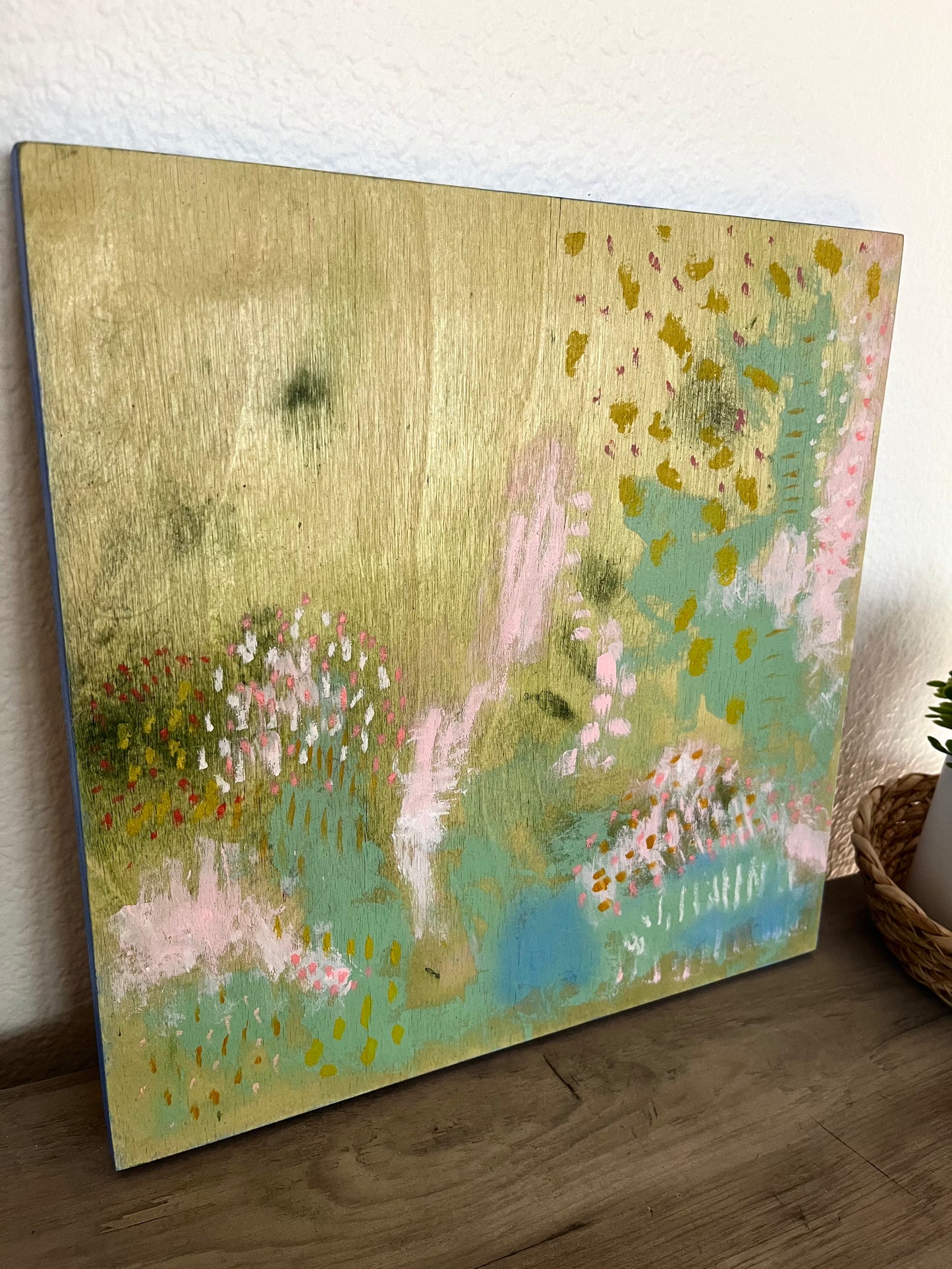 Meadow Afternoons - Original Painting on Wood - 12 x 12 inches
