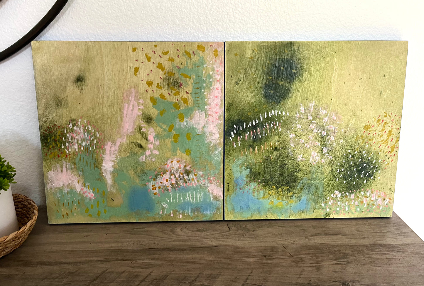 Meadow Afternoons - Original Painting on Wood - 12 x 12 inches