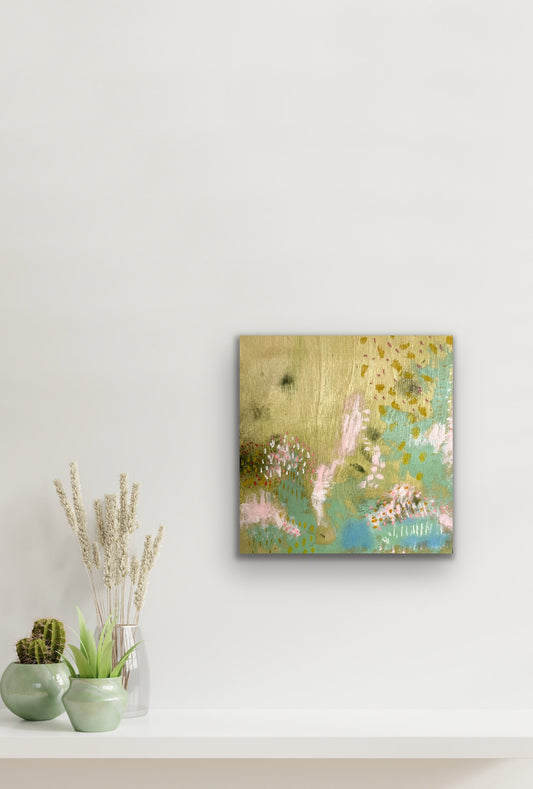 Meadow Afternoons - Original Painting on Wood - 12 x 12 inches