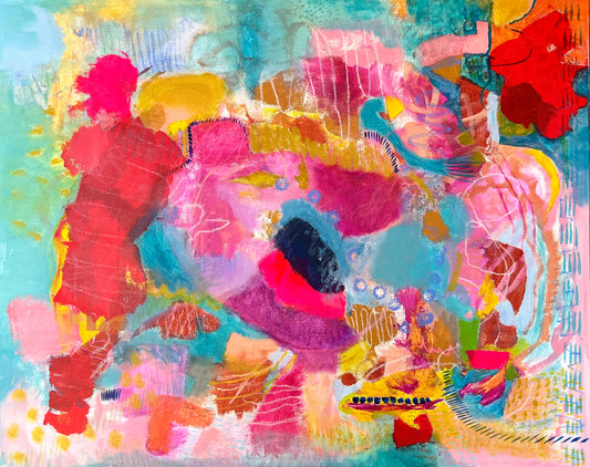 Italian Summer - Original Painting on Canvas - 24 x 30 inches - Mediterranean Moments Mini Series