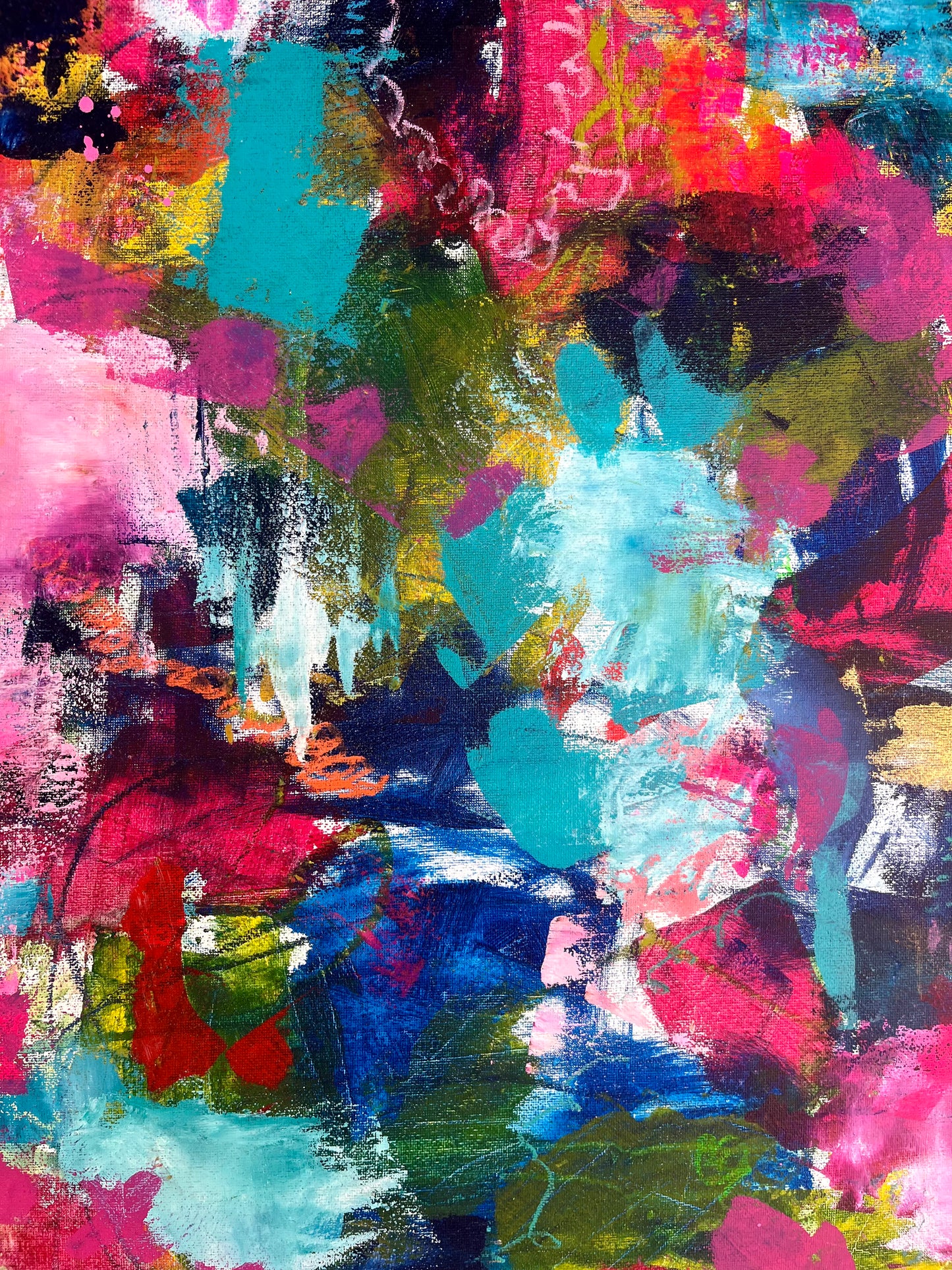 Woven - Original Painting on Canvas - 18 x 24 inches - Tapestry Collection