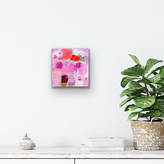 Cherry Blossoms - Original Painting on Wood - 8 x 8 inches - Spring Moments Mini Series