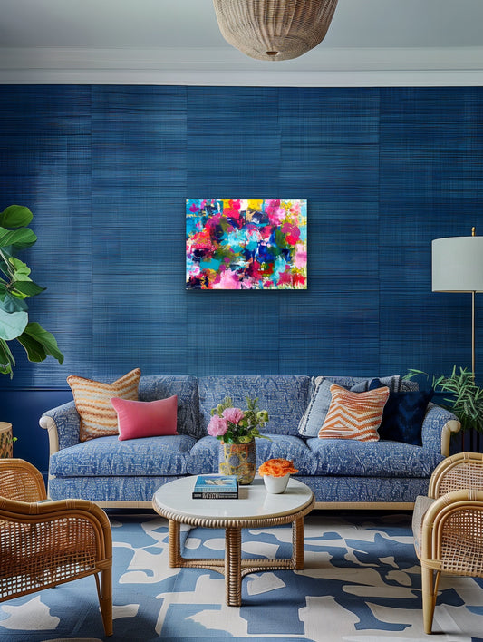 Woven - Original Painting on Canvas - 18 x 24 inches - Tapestry Collection