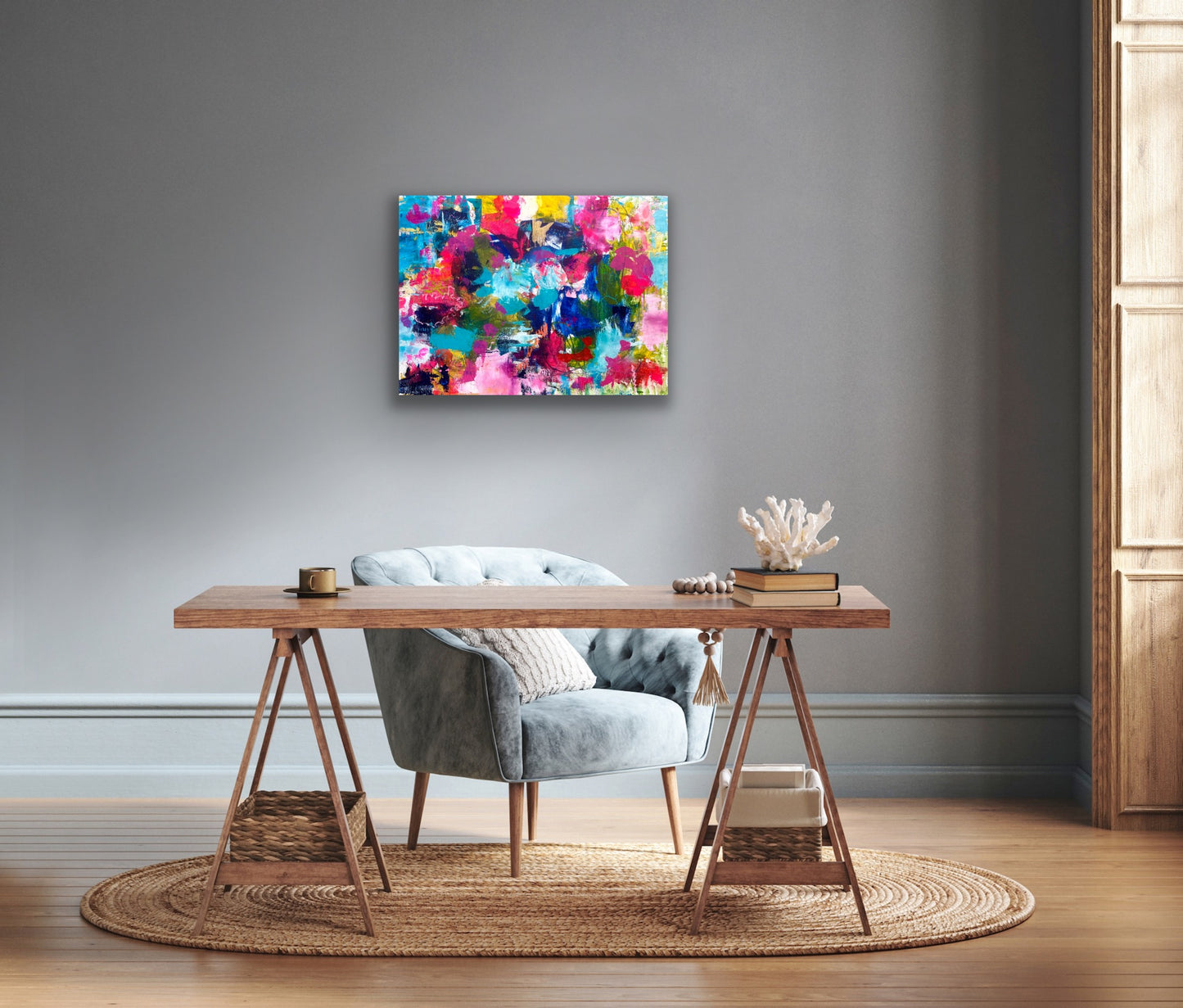 Woven - Original Painting on Canvas - 18 x 24 inches - Tapestry Collection