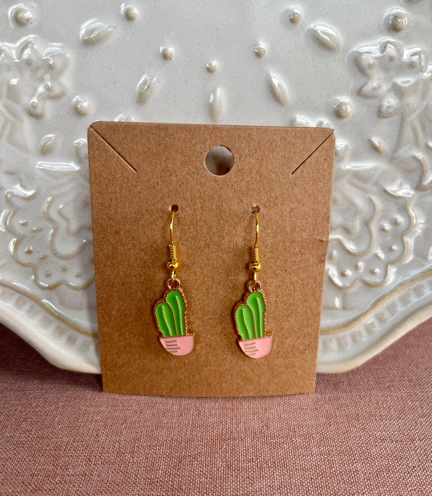 Cactus Charm Earrings - Choose One Style