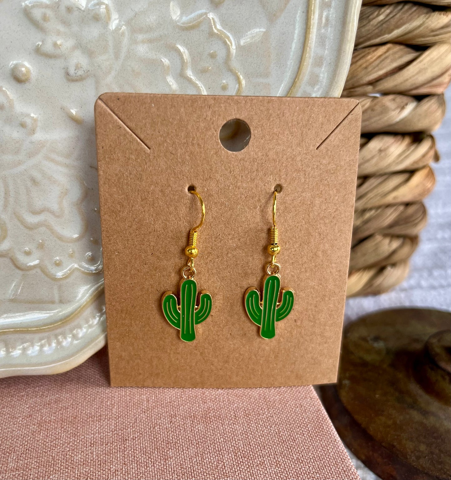 Cactus Charm Earrings - Choose One Style