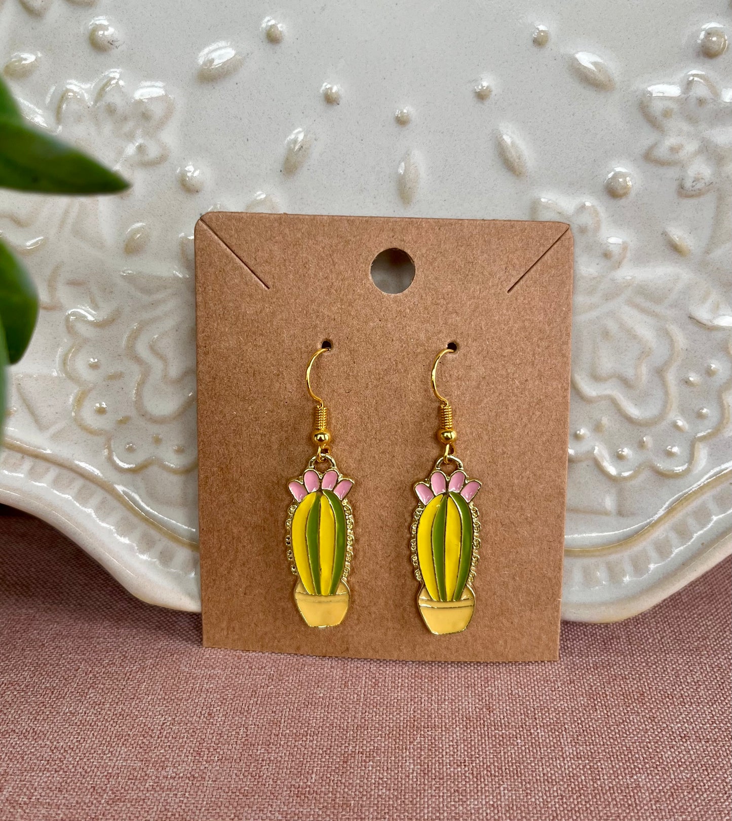 Cactus Charm Earrings - Choose One Style