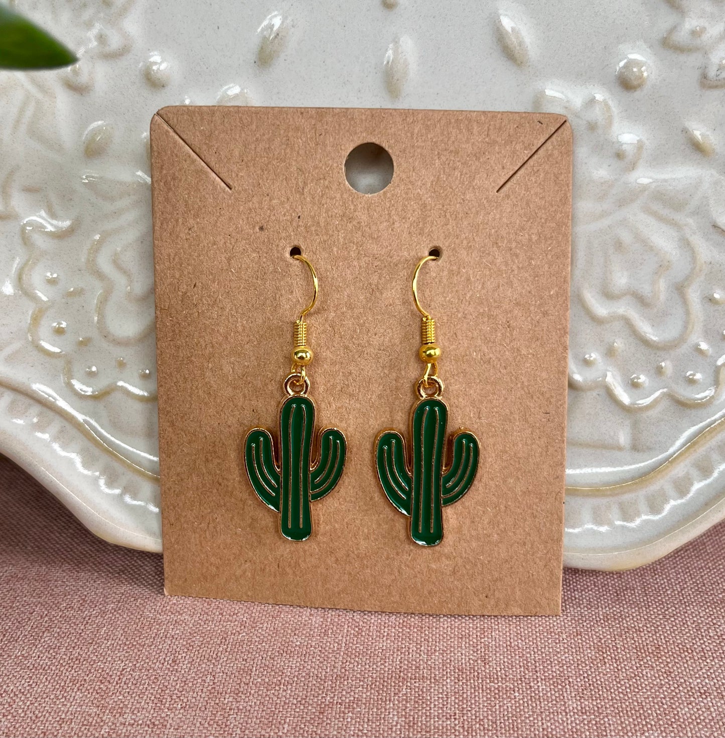 Cactus Charm Earrings - Choose One Style